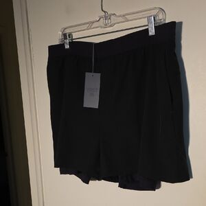 NWT VRST 2 IN 1 Shorts W Inner Compression Liner XL Black